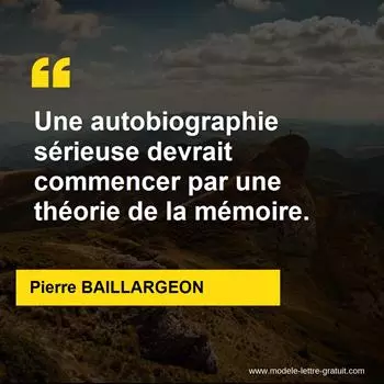 Citation Pierre BAILLARGEON
