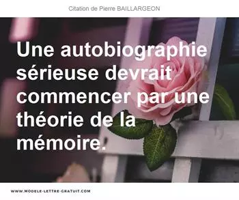 Citations Pierre BAILLARGEON