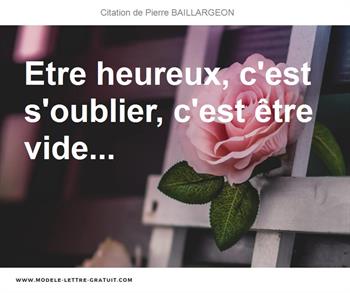 Citations Pierre BAILLARGEON