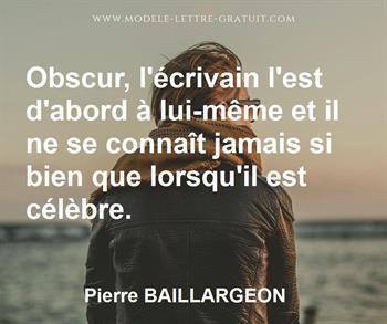 Citation de Pierre BAILLARGEON