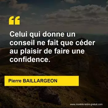 Citation Pierre BAILLARGEON