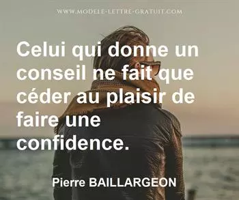 Citation de Pierre BAILLARGEON