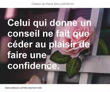 Citations Pierre BAILLARGEON
