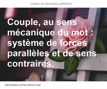 Citations Pierre BAILLARGEON
