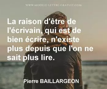 Citation de Pierre BAILLARGEON