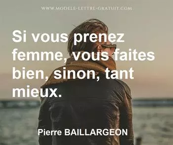 Citation de Pierre BAILLARGEON