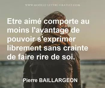 Citation de Pierre BAILLARGEON