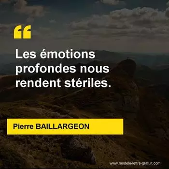 Citation Pierre BAILLARGEON