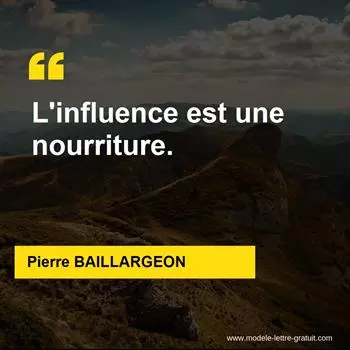 Citation Pierre BAILLARGEON