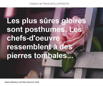 Citations Pierre BAILLARGEON