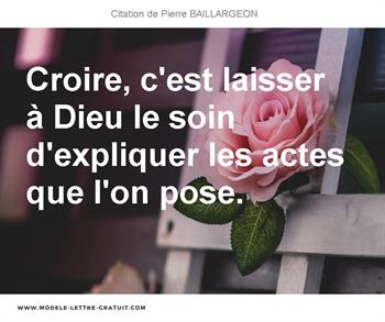 Citations Pierre BAILLARGEON