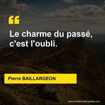 Citation Pierre BAILLARGEON