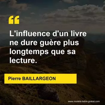 Citation Pierre BAILLARGEON