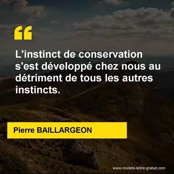 Citation Pierre BAILLARGEON