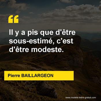 Citation de Pierre BAILLARGEON
