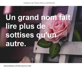 Citations Pierre BAILLARGEON