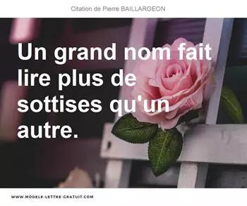 Citations Pierre BAILLARGEON
