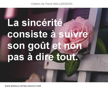 Citations Pierre BAILLARGEON