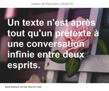 Citations Pierre BAILLARGEON
