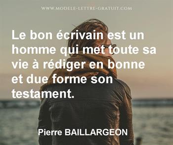 Citation de Pierre BAILLARGEON