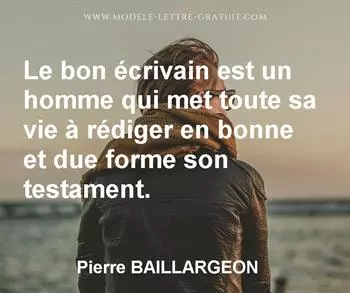 Citation de Pierre BAILLARGEON