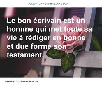 Citations Pierre BAILLARGEON