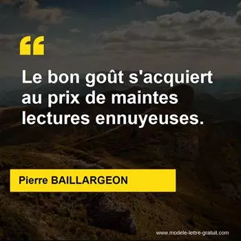 Citation Pierre BAILLARGEON