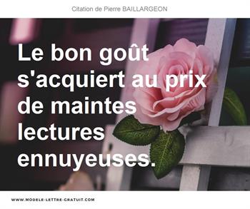 Citations Pierre BAILLARGEON