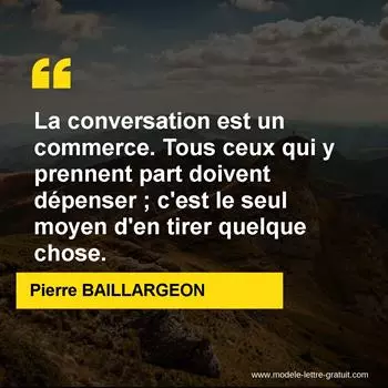 Citation Pierre BAILLARGEON
