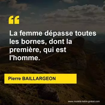 Citation Pierre BAILLARGEON