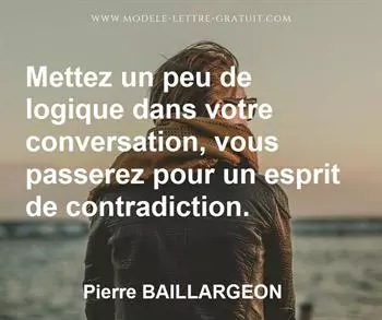 Citation de Pierre BAILLARGEON