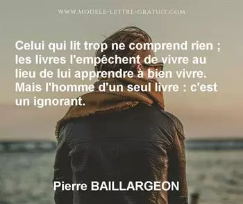 Citation de Pierre BAILLARGEON