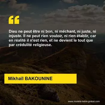 Citation Mikhaïl BAKOUNINE