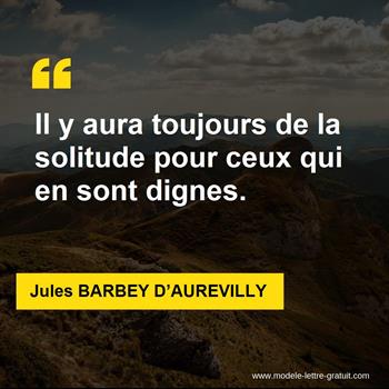 Citation de Jules BARBEY D’AUREVILLY