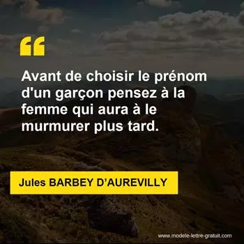 Citation Jules BARBEY D