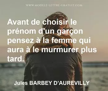 Citation de Jules BARBEY D