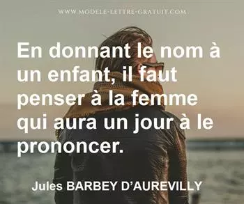 Citation de Jules BARBEY D
