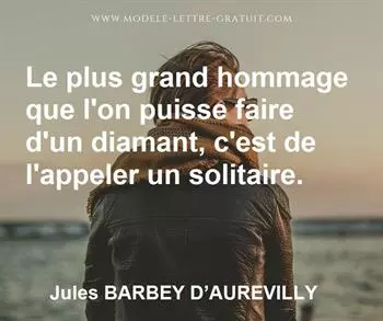 Citation de Jules BARBEY D