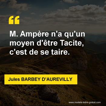 Citation de Jules BARBEY D’AUREVILLY