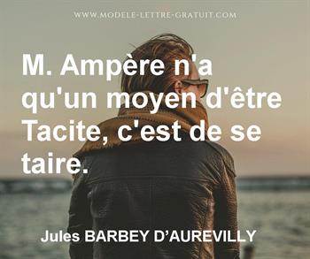 Citation de Jules BARBEY D’AUREVILLY