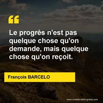 Citation François BARCELO