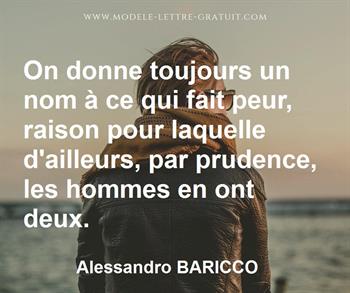 Citation de Alessandro BARICCO