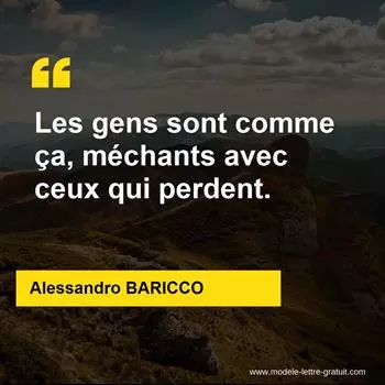 Citation Alessandro BARICCO