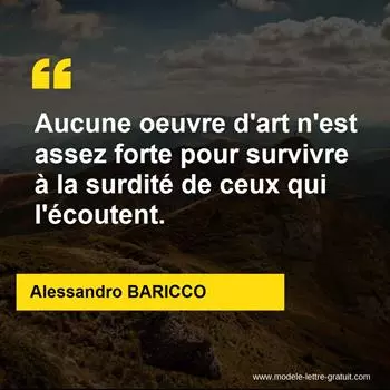 Citation Alessandro BARICCO