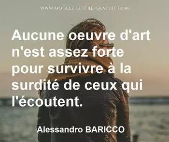 Citation de Alessandro BARICCO