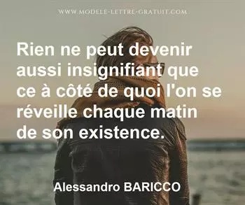 Citation de Alessandro BARICCO
