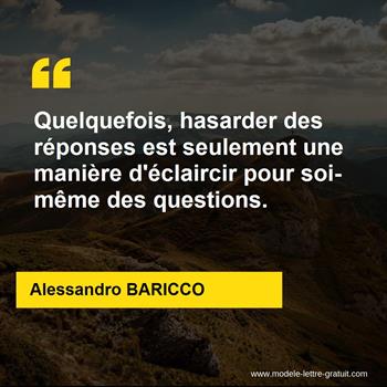 Citation de Alessandro BARICCO