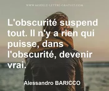 Citation de Alessandro BARICCO