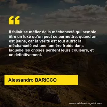 Citation Alessandro BARICCO
