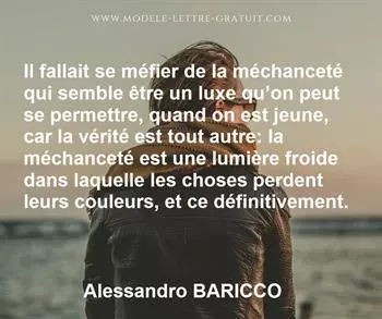 Citation de Alessandro BARICCO